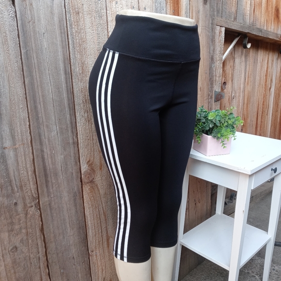Adidas Performance 3/4 Sports Trousers Black Med - Picture 3 of 7